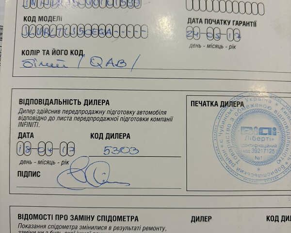 Белый Инфинити QX50, объемом двигателя 2.5 л и пробегом 135 тыс. км за 15600 $, фото 28 на Automoto.ua