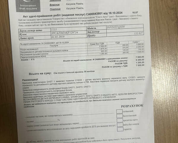 Черный Инфинити QX50, объемом двигателя 2 л и пробегом 155 тыс. км за 23500 $, фото 30 на Automoto.ua