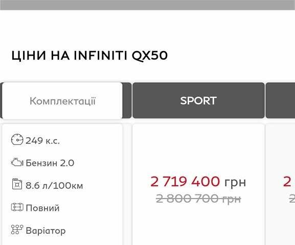 Синий Инфинити QX50, объемом двигателя 2 л и пробегом 19 тыс. км за 49000 $, фото 21 на Automoto.ua