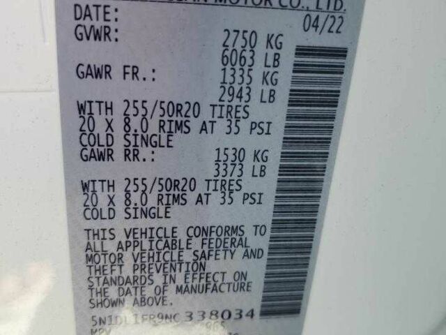 Белый Инфинити QX60, объемом двигателя 3.5 л и пробегом 16 тыс. км за 11000 $, фото 12 на Automoto.ua