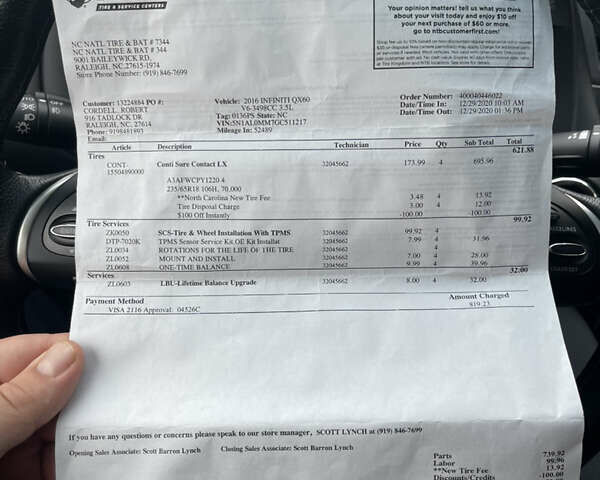 Серый Инфинити QX60, объемом двигателя 3.5 л и пробегом 123 тыс. км за 22500 $, фото 43 на Automoto.ua