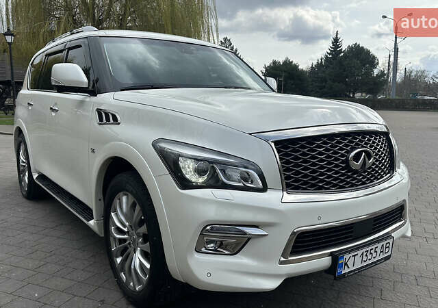 Белый Инфинити QX80, объемом двигателя 5.55 л и пробегом 153 тыс. км за 34999 $, фото 1 на Automoto.ua