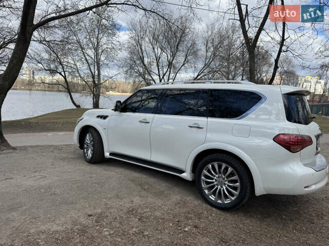 Белый Инфинити QX80, объемом двигателя 5.6 л и пробегом 162 тыс. км за 28800 $, фото 1 на Automoto.ua
