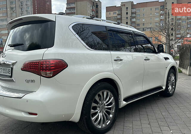 Белый Инфинити QX80, объемом двигателя 5.55 л и пробегом 153 тыс. км за 34999 $, фото 2 на Automoto.ua