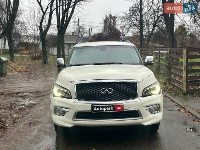 Белый Инфинити QX80, объемом двигателя 5.6 л и пробегом 172 тыс. км за 22990 $, фото 1 на Automoto.ua