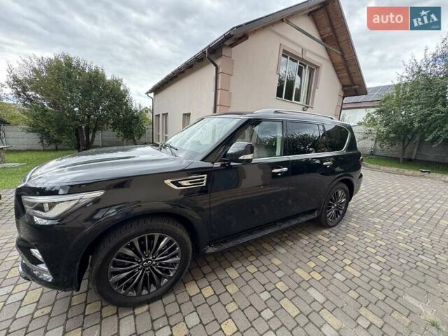 Черный Инфинити QX80, объемом двигателя 5.55 л и пробегом 56 тыс. км за 58000 $, фото 1 на Automoto.ua