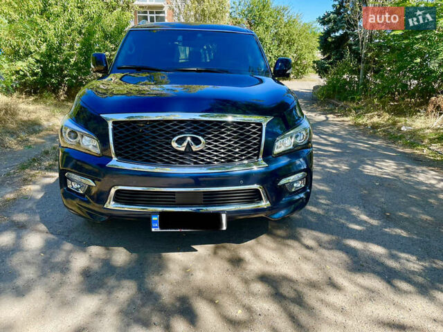 Синий Инфинити QX80, объемом двигателя 5.55 л и пробегом 40 тыс. км за 30500 $, фото 3 на Automoto.ua