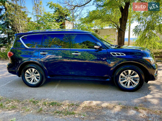 Синий Инфинити QX80, объемом двигателя 5.55 л и пробегом 40 тыс. км за 30500 $, фото 5 на Automoto.ua