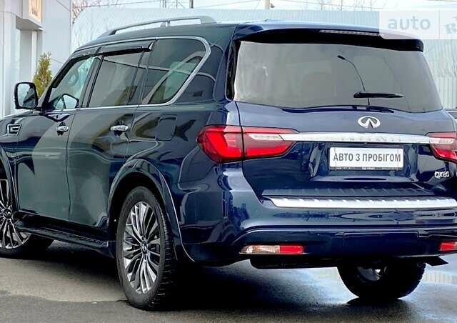 Синий Инфинити QX80, объемом двигателя 5.55 л и пробегом 157 тыс. км за 36999 $, фото 1 на Automoto.ua