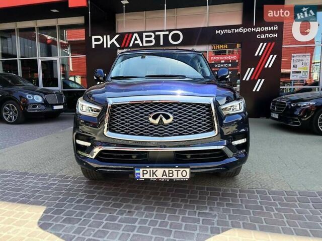 Синий Инфинити QX80, объемом двигателя 5.55 л и пробегом 56 тыс. км за 49900 $, фото 1 на Automoto.ua