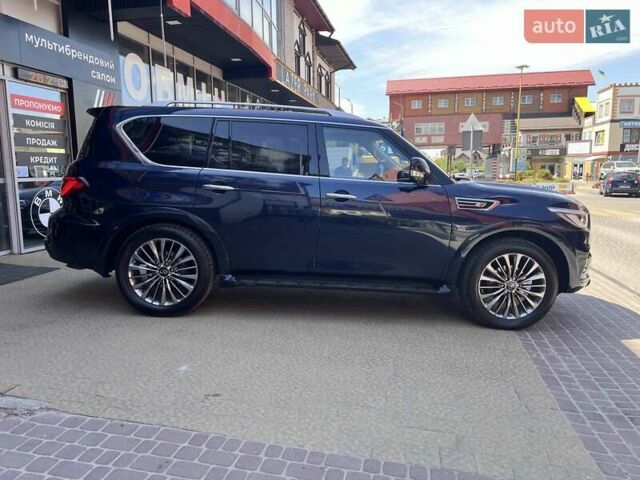 Синий Инфинити QX80, объемом двигателя 5.55 л и пробегом 56 тыс. км за 49900 $, фото 5 на Automoto.ua