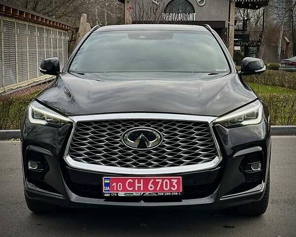 Черный Инфинити QX55, объемом двигателя 2 л и пробегом 67 тыс. км за 31900 $, фото 1 на Automoto.ua