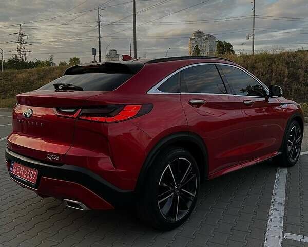 Красный Инфинити QX55, объемом двигателя 2 л и пробегом 74 тыс. км за 31800 $, фото 1 на Automoto.ua