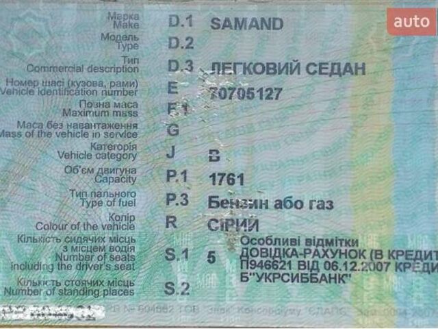 Серый Иран Ходро Саманд, объемом двигателя 1.8 л и пробегом 142 тыс. км за 3200 $, фото 8 на Automoto.ua