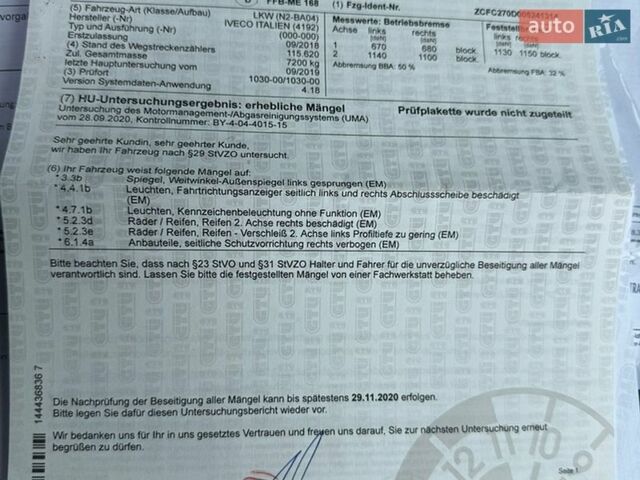 Белый Ивеко Дейли, объемом двигателя 3 л и пробегом 320 тыс. км за 38300 $, фото 44 на Automoto.ua