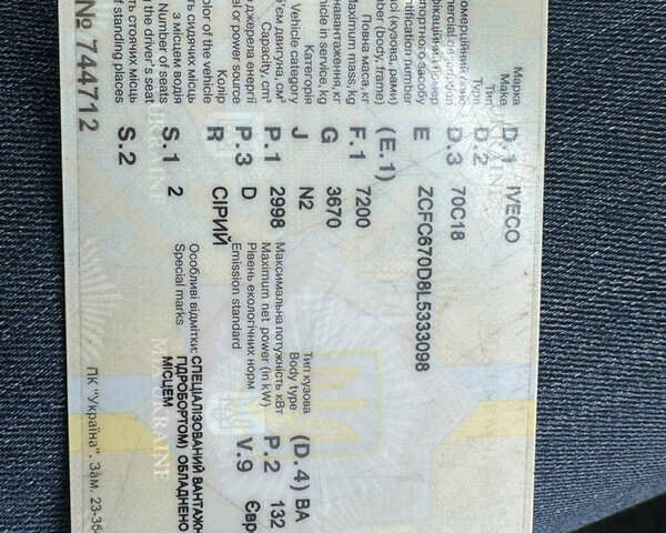 Сірий Івеко Дейлі, об'ємом двигуна 3 л та пробігом 214 тис. км за 39500 $, фото 1 на Automoto.ua
