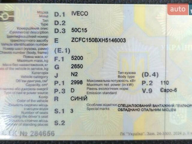 Синій Івеко Дейлі, об'ємом двигуна 3 л та пробігом 499 тис. км за 31500 $, фото 1 на Automoto.ua