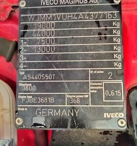 Красный Ивеко Стралис, объемом двигателя 12.9 л и пробегом 960 тыс. км за 10000 $, фото 9 на Automoto.ua