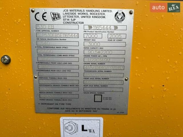 ЖЦБ 530-70 2005 в Луцке на Automoto.ua Желтый ЖЦБ 530-70, объемом двигателя 0 л и пробегом 7 тыс. км за 37900 $, фото 22 на Automoto.ua