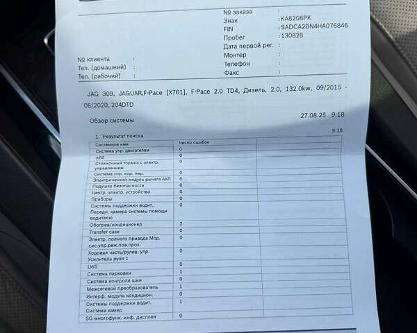 Червоний Ягуар Ф-Пейс, об'ємом двигуна 2 л та пробігом 131 тис. км за 24500 $, фото 32 на Automoto.ua