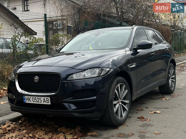 Синий Ягуар Ф-Пейс, объемом двигателя 2 л и пробегом 92 тыс. км за 16999 $, фото 2 на Automoto.ua