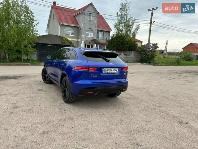 Синий Ягуар Ф-Пейс, объемом двигателя 3 л и пробегом 30 тыс. км за 41700 $, фото 14 на Automoto.ua