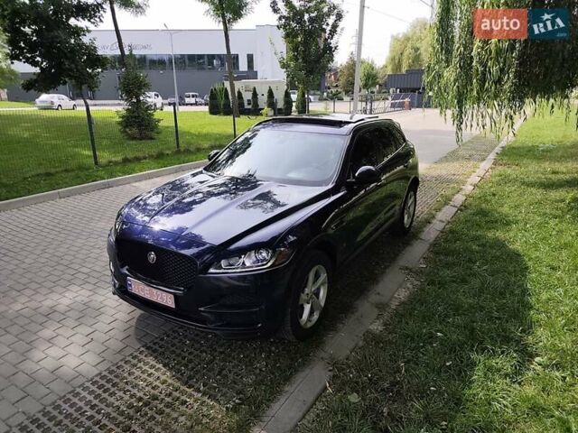 Синій Ягуар Ф-Пейс, об'ємом двигуна 2 л та пробігом 88 тис. км за 17850 $, фото 1 на Automoto.ua