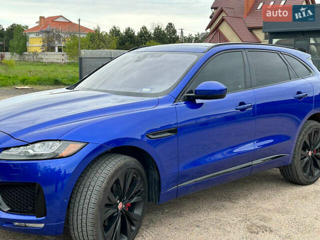 Синий Ягуар Ф-Пейс, объемом двигателя 3 л и пробегом 30 тыс. км за 41700 $, фото 7 на Automoto.ua