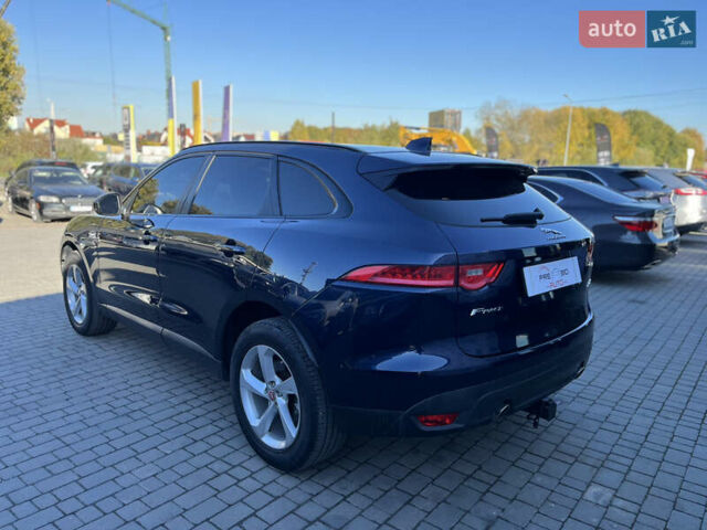 Синий Ягуар Ф-Пейс, объемом двигателя 2 л и пробегом 88 тыс. км за 17800 $, фото 6 на Automoto.ua
