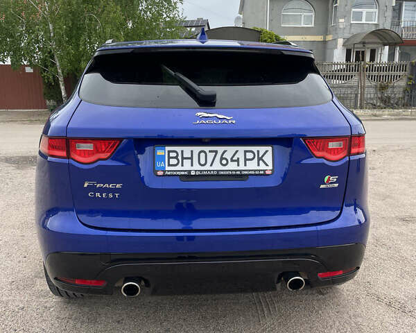 Синий Ягуар Ф-Пейс, объемом двигателя 3 л и пробегом 33 тыс. км за 42000 $, фото 12 на Automoto.ua