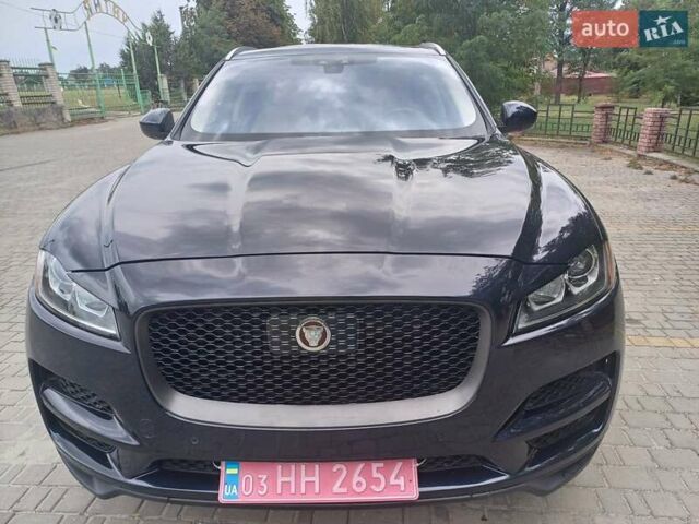 Синий Ягуар Ф-Пейс, объемом двигателя 2 л и пробегом 76 тыс. км за 22300 $, фото 1 на Automoto.ua