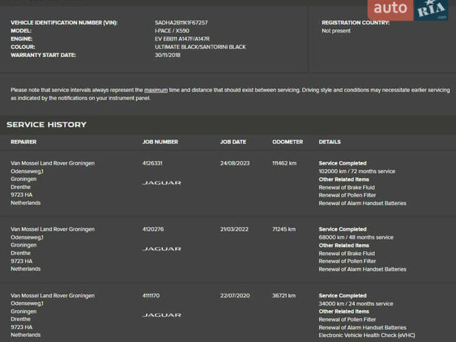 Чорний Ягуар I-Pace, об'ємом двигуна 0 л та пробігом 142 тис. км за 24000 $, фото 22 на Automoto.ua