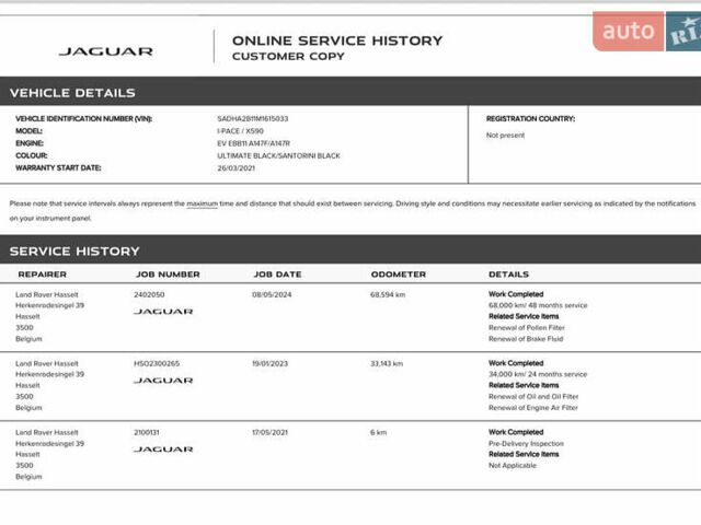 Черный Ягуар I-Pace, объемом двигателя 0 л и пробегом 91 тыс. км за 24900 $, фото 10 на Automoto.ua