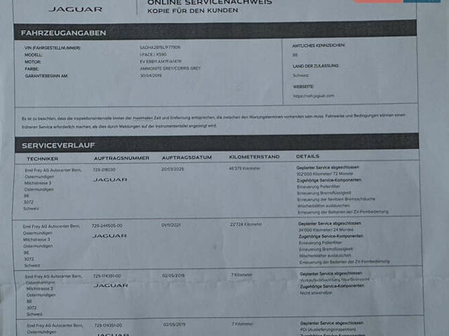 Сірий Ягуар I-Pace, об'ємом двигуна 0 л та пробігом 54 тис. км за 29400 $, фото 66 на Automoto.ua