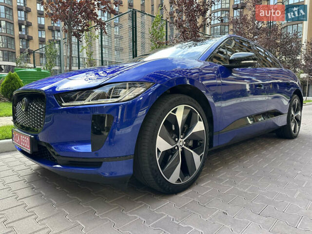 Синий Ягуар I-Pace, объемом двигателя 0 л и пробегом 69 тыс. км за 38900 $, фото 1 на Automoto.ua