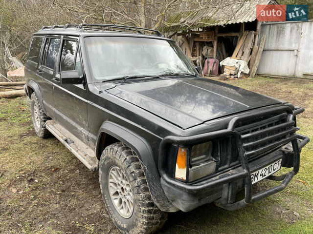 Черный Джип Чероки, объемом двигателя 4 л и пробегом 250 тыс. км за 3500 $, фото 1 на Automoto.ua