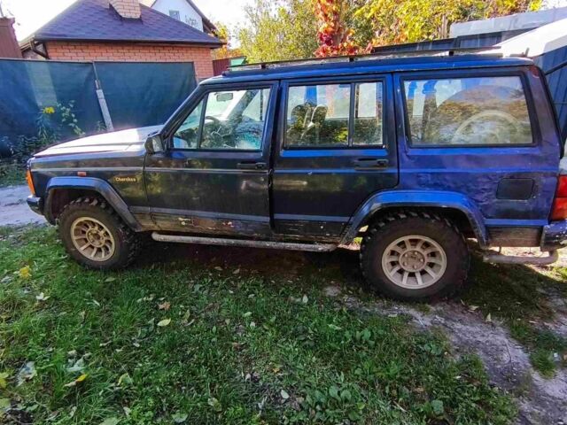 Синий Джип Чероки, объемом двигателя 4 л и пробегом 200 тыс. км за 2700 $, фото 4 на Automoto.ua