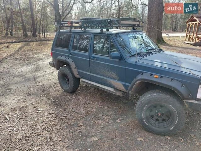 Синий Джип Чероки, объемом двигателя 3.96 л и пробегом 258 тыс. км за 6999 $, фото 1 на Automoto.ua