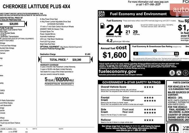 Синій Джип Cherokee, об'ємом двигуна 2.36 л та пробігом 76 тис. км за 18850 $, фото 22 на Automoto.ua