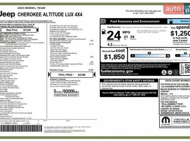 Синий Джип Чероки, объемом двигателя 2.36 л и пробегом 43 тыс. км за 28500 $, фото 21 на Automoto.ua