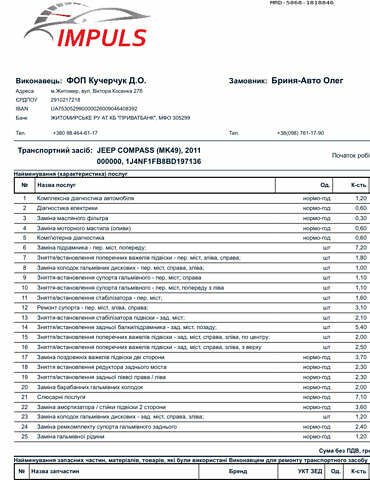 Белый Джип Компас, объемом двигателя 2.36 л и пробегом 316 тыс. км за 8300 $, фото 17 на Automoto.ua
