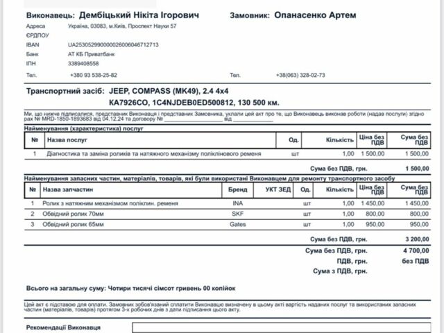 Черный Джип Компас, объемом двигателя 2.4 л и пробегом 1 тыс. км за 8300 $, фото 2 на Automoto.ua