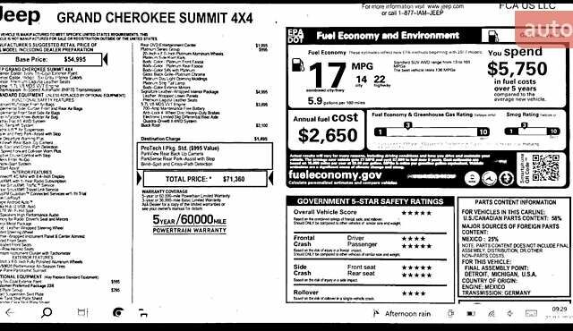 Белый Джип Гранд Чероки, объемом двигателя 5.7 л и пробегом 73 тыс. км за 37500 $, фото 34 на Automoto.ua