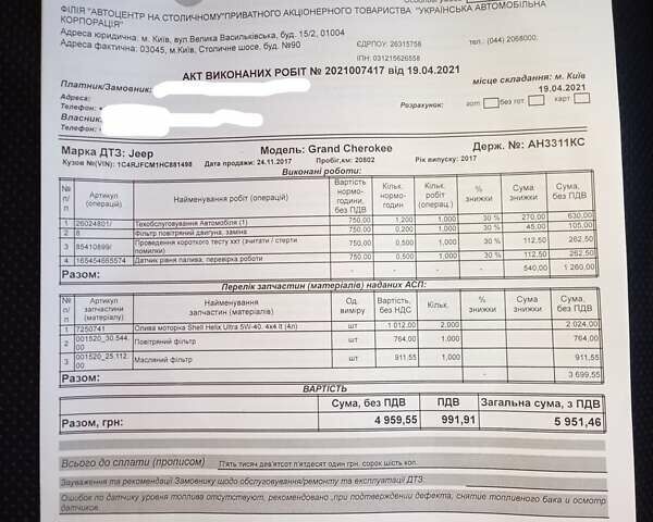 Серый Джип Гранд Чероки, объемом двигателя 3 л и пробегом 97 тыс. км за 32000 $, фото 40 на Automoto.ua