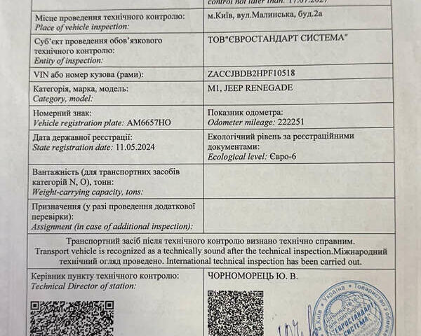 Серый Джип Ренегат, объемом двигателя 2.36 л и пробегом 233 тыс. км за 12900 $, фото 76 на Automoto.ua