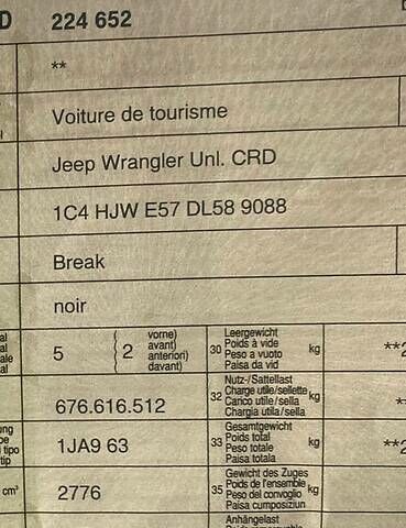 Черный Джип Вранглер, объемом двигателя 2.8 л и пробегом 187 тыс. км за 27999 $, фото 44 на Automoto.ua