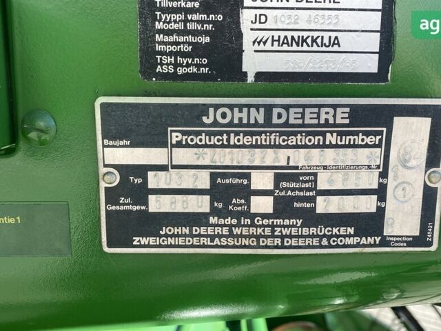 Джон Дир 1032 1986 в Ратно на Automoto.ua Джон Дир 1032, объемом двигателя 0 л и пробегом 0 тыс. км за 20700 $, фото 27 на Automoto.ua
