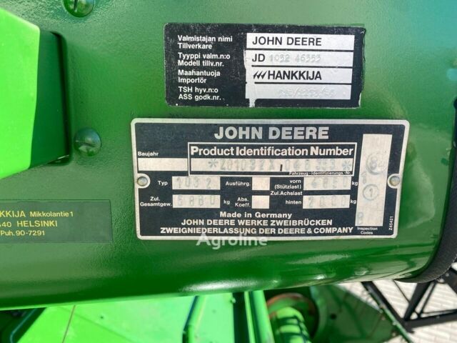 Зеленый Джон Дир 1032, объемом двигателя 0 л и пробегом 0 тыс. км за 24080 $, фото 27 на Automoto.ua