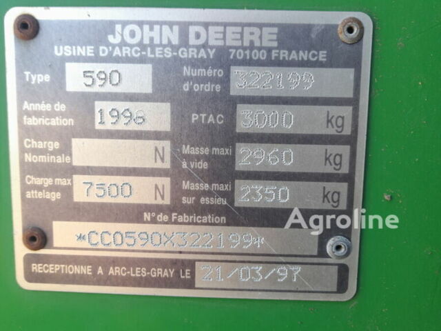 Зеленый Джон Дир 590, объемом двигателя 0 л и пробегом 0 тыс. км за 268436 $, фото 7 на Automoto.ua