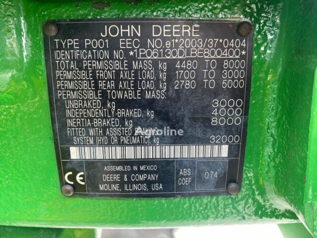 Зелений Джон Дір 6130 D, об'ємом двигуна 0 л та пробігом 0 тис. км за 43041 $, фото 35 на Automoto.ua
